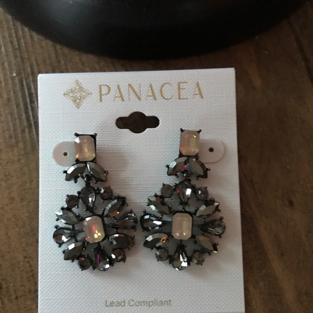 Panacea | Gem Rhinestone Earrings - Picture 2 of 4